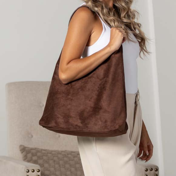 Andrea 2-in-1 Suede Hobo Shoulder Bag