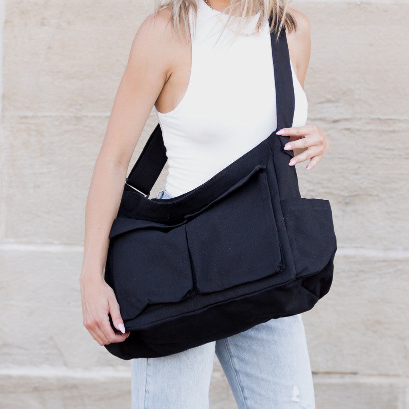 Women's Nova Oversize Canvas Messenger Bag – Casual Everyday Shoulder Bag