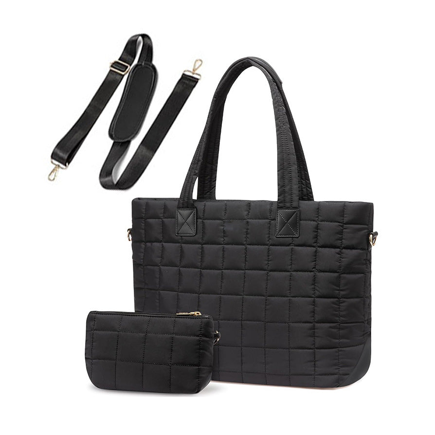 Mila Quilted Traveler Tote with Mini Clutch