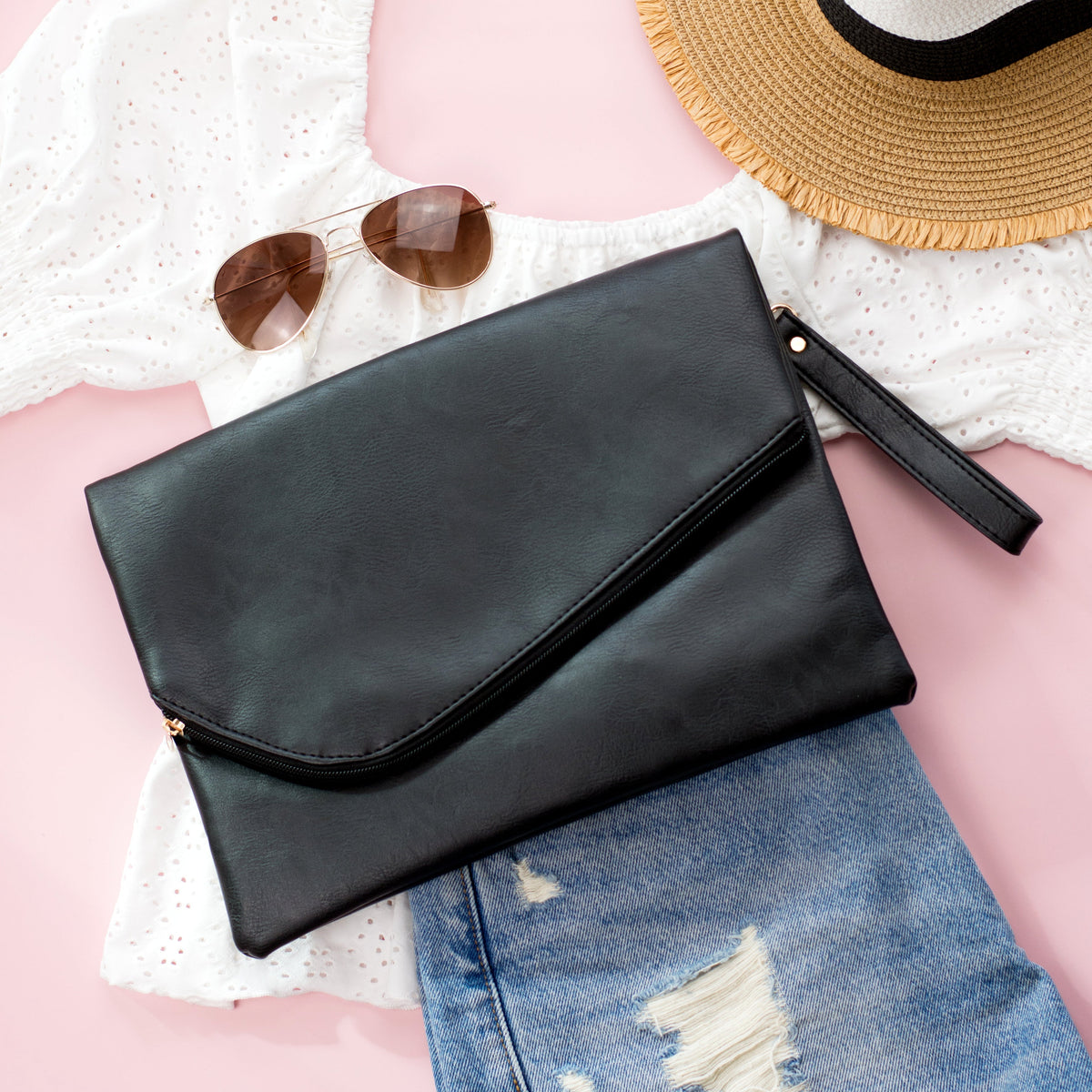Women's Foldover Envelope Clutch – Sleek Evening & Everyday Bag
