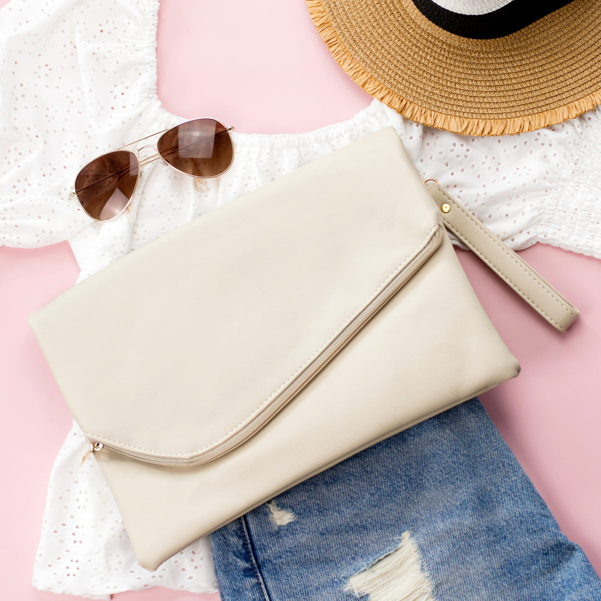 Women's Foldover Envelope Clutch – Sleek Evening & Everyday Bag