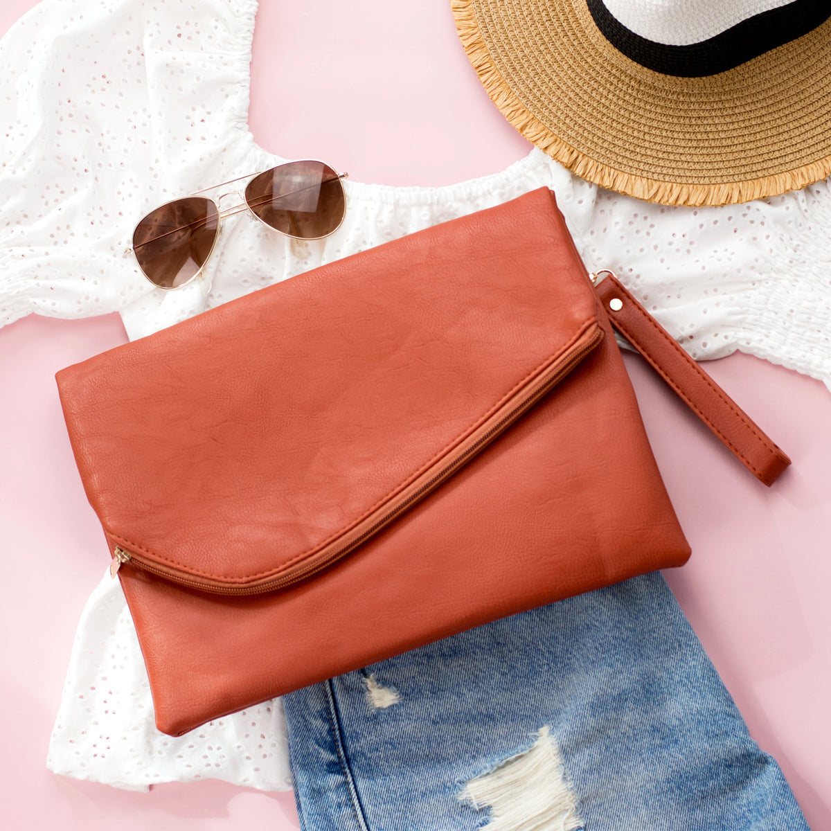 Women's Foldover Envelope Clutch – Sleek Evening & Everyday Bag