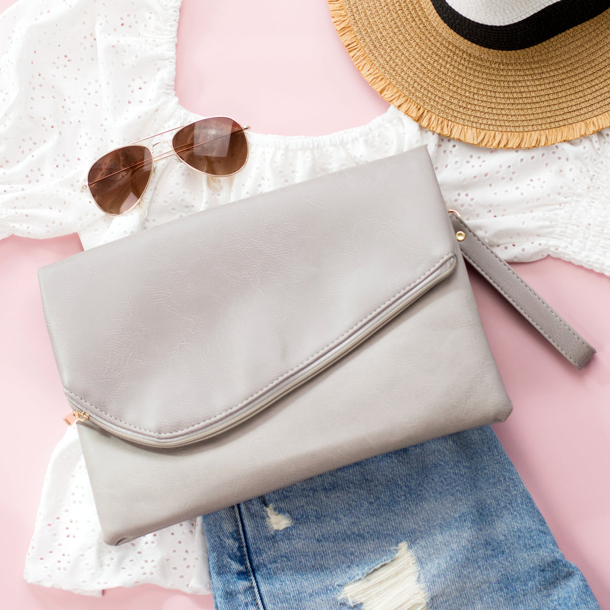 Women's Foldover Envelope Clutch – Sleek Evening & Everyday Bag