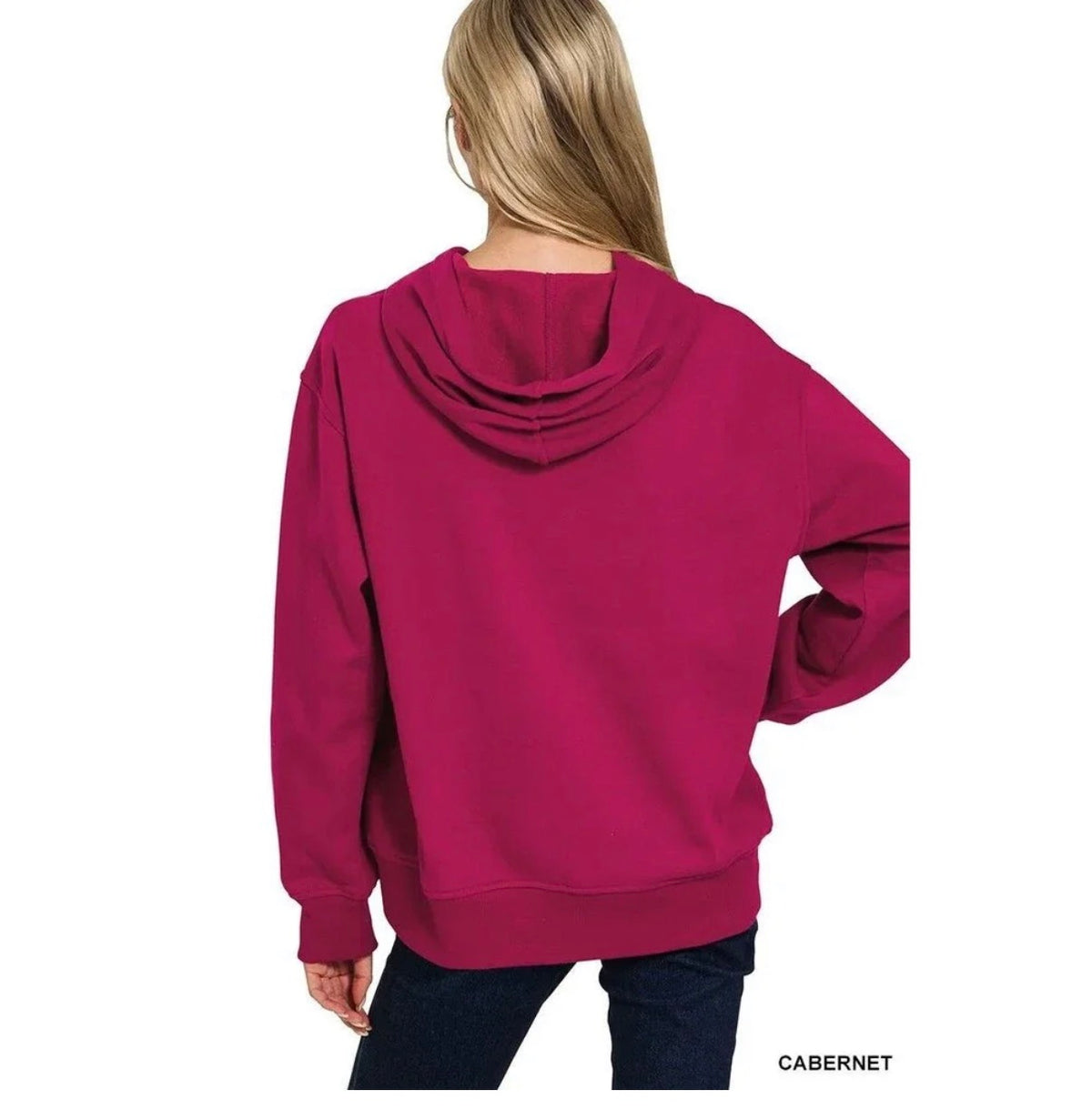 Zenana Women’s Oversized Scuba Hoodie with Kangaroo Pocket