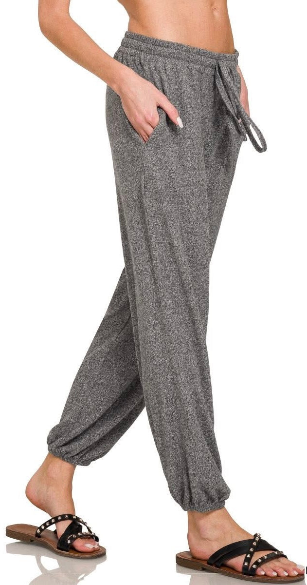 Zenana Soft Melange Hacci Jogger
