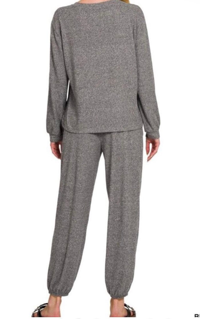 Zenana Soft Melange Hacci Jogger