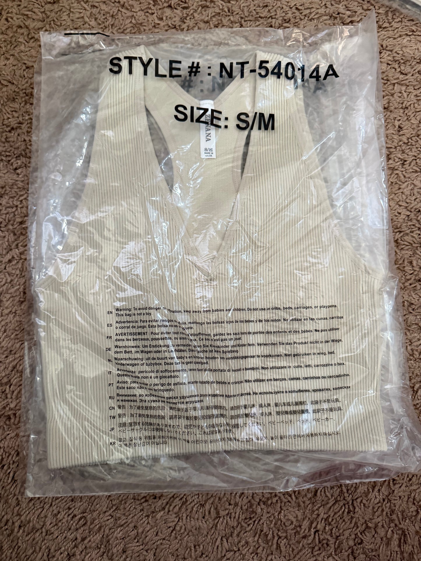 Zenana Ribbed Crop Tank Top